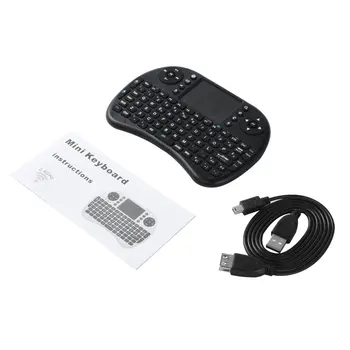 

Mini Black 2.4Ghz Wireless 92 Keys Touchpad Keyboard Ergonomically Handheld Design Easy to Carry and Operate