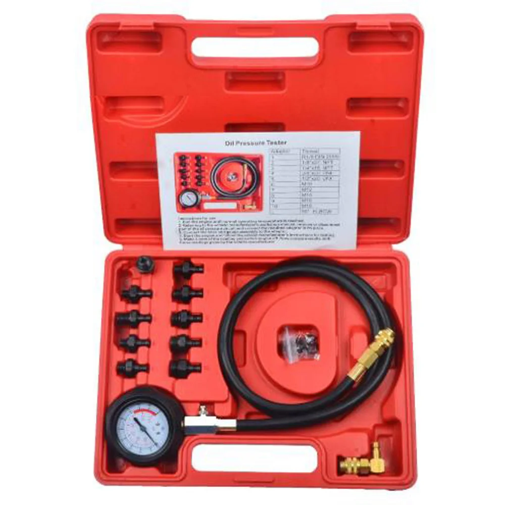 

12pcs Car Garage Tool Engines Oil Pressures Test Kit Tester Low Oil Warning Prompt Devices Diagnostic Tools