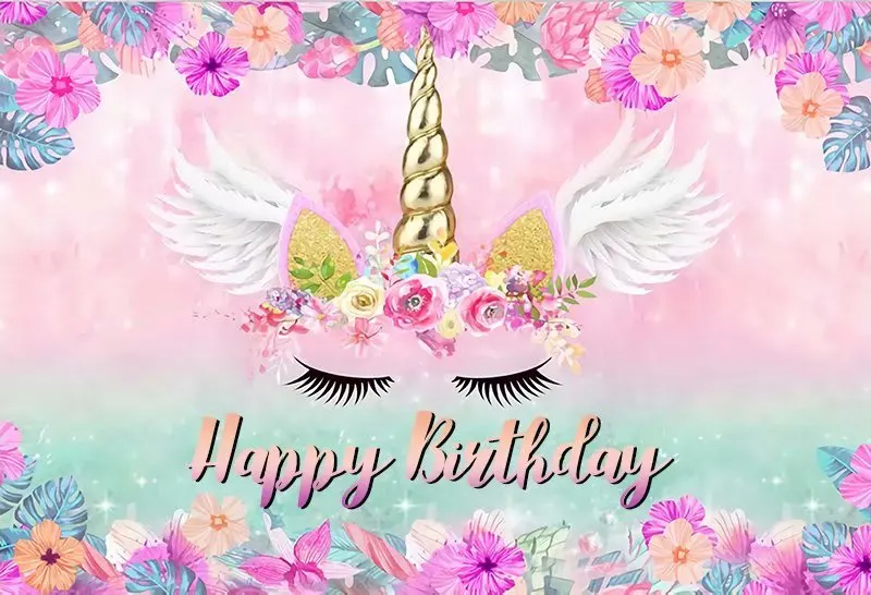 Единорог вечерние фон для фотосъемки с изображением розовая тема цветами Платье