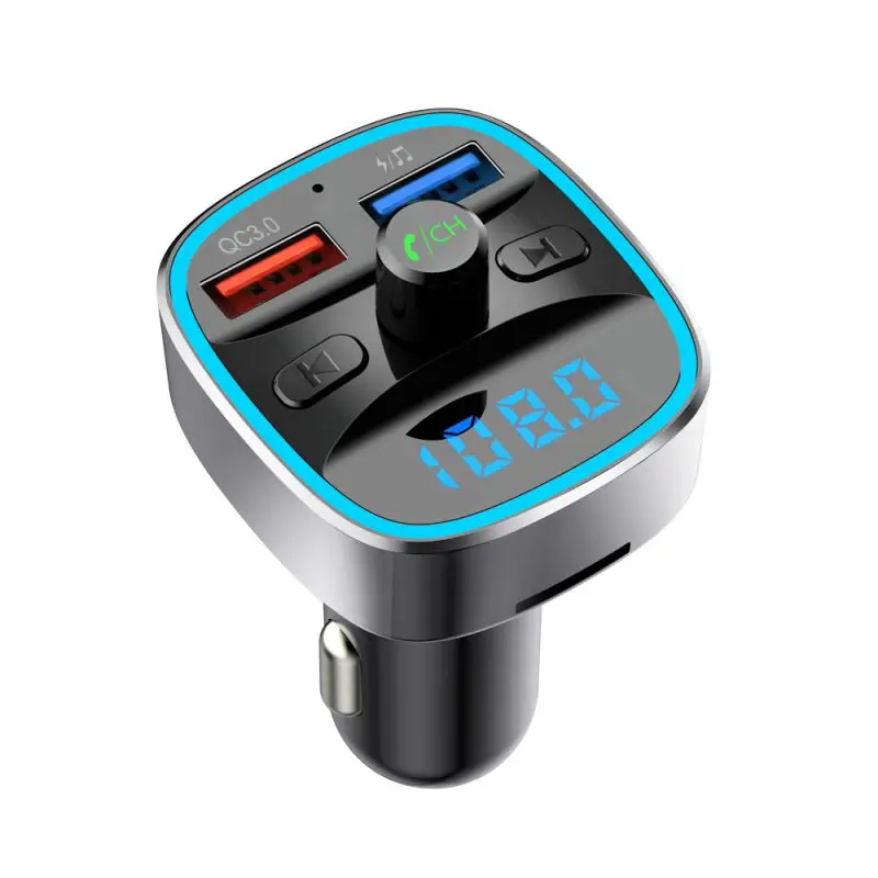 Двойной USB зарядное устройство Bluetooth 5,0 fm-передатчик автомобильный модулятор беспроводной громкой связи комплект аудио mp3-плеер Быстрая зарядка