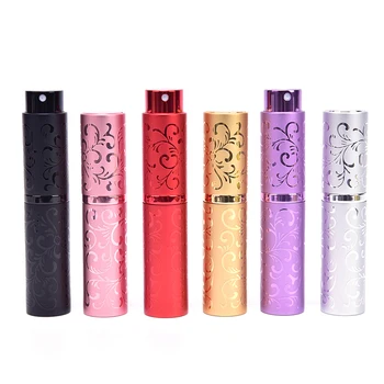 

1PCS 10ml Mini Portable Perfume Bottle Travel Refillable Empty Perfume Atomizer Metal Spray Pump Case