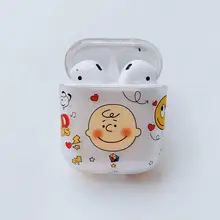 Мультяшный Матовый Жесткий чехол, силиконовый наушник для Apple, AirPods 1/2, беспроводной bluetooth чехол для гарнитуры