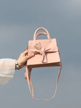 

Custom bow knot handbags new 2019 mini shoulder messenger bag fashion simple handbag