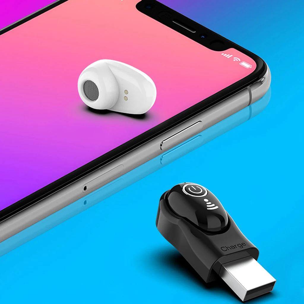 Мини Беспроводная Bluetooth 5,0 стерео гарнитура, наушники-вкладыши, спортивные наушники для мобильного телефона, музыкальные Игровые наушники, гарнитуры для iPhone - Цвет: White 27x16mm