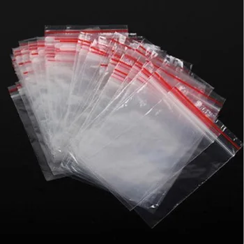 

100Pcs Hot Clip Resealable 10X7cm Seal Zip Lock Clear Plastic Bags Small