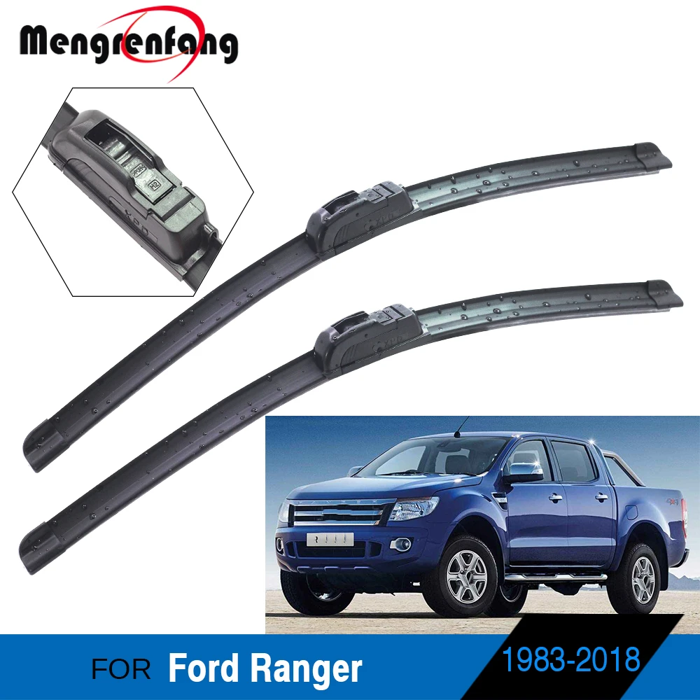 For Ford Ranger 19 18 Car Front Windscreen Wiper Blades Soft Rubber Wiper J Hook Push Button Arms Windscreen Wipers Aliexpress