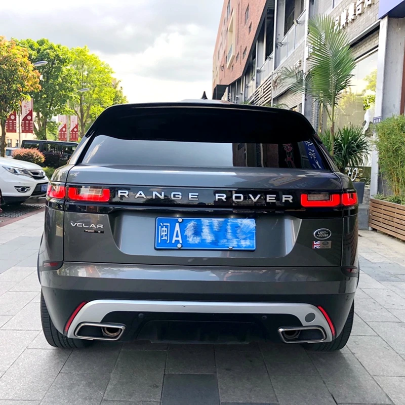 

Velar Silver/Black ABS Plastic Diffuser Rear Spoiler Lip Complete for Land Rover Velar 2017 2018 2019