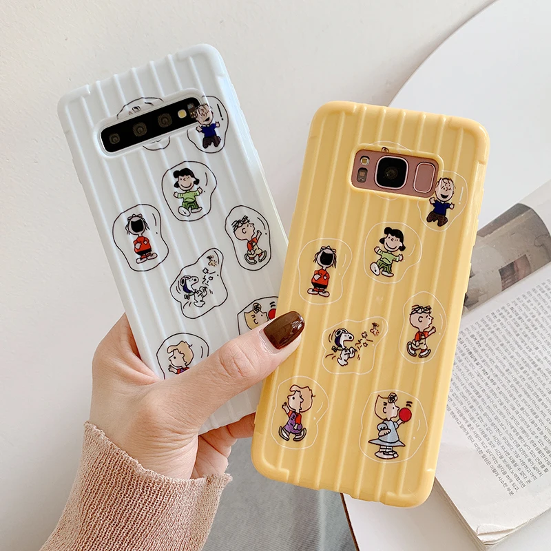 Модные 3D багажные дизайнерские чехлы для samsung Galaxy S10 Plus S8 S9 мягкие мальчиков с