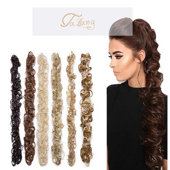 

TALANG Curly Chignon Messy Bun Synthetic Hair Extension With Elastic Band Fake Hairpieces Heat Resistant Fiber For Women