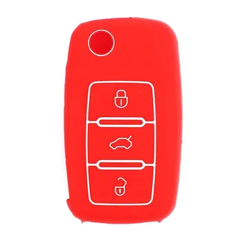 

3 Buttons Wireframe Car Remote Control Silicone Key Case Shell For Volkswagen