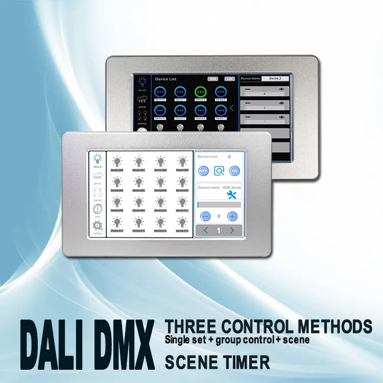 7 inch DALI touch screen master controller; DALI  light control system;DC12V  at most 128 channels DALI lighting devices  DL103B