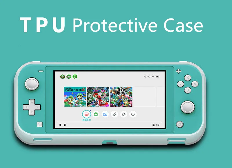 Мягкий защитный чехол из ТПУ для nintendo Switch Lite со слотом для карт с закаленной пленкой для Ns Switch Mini Anti Drop Script Set