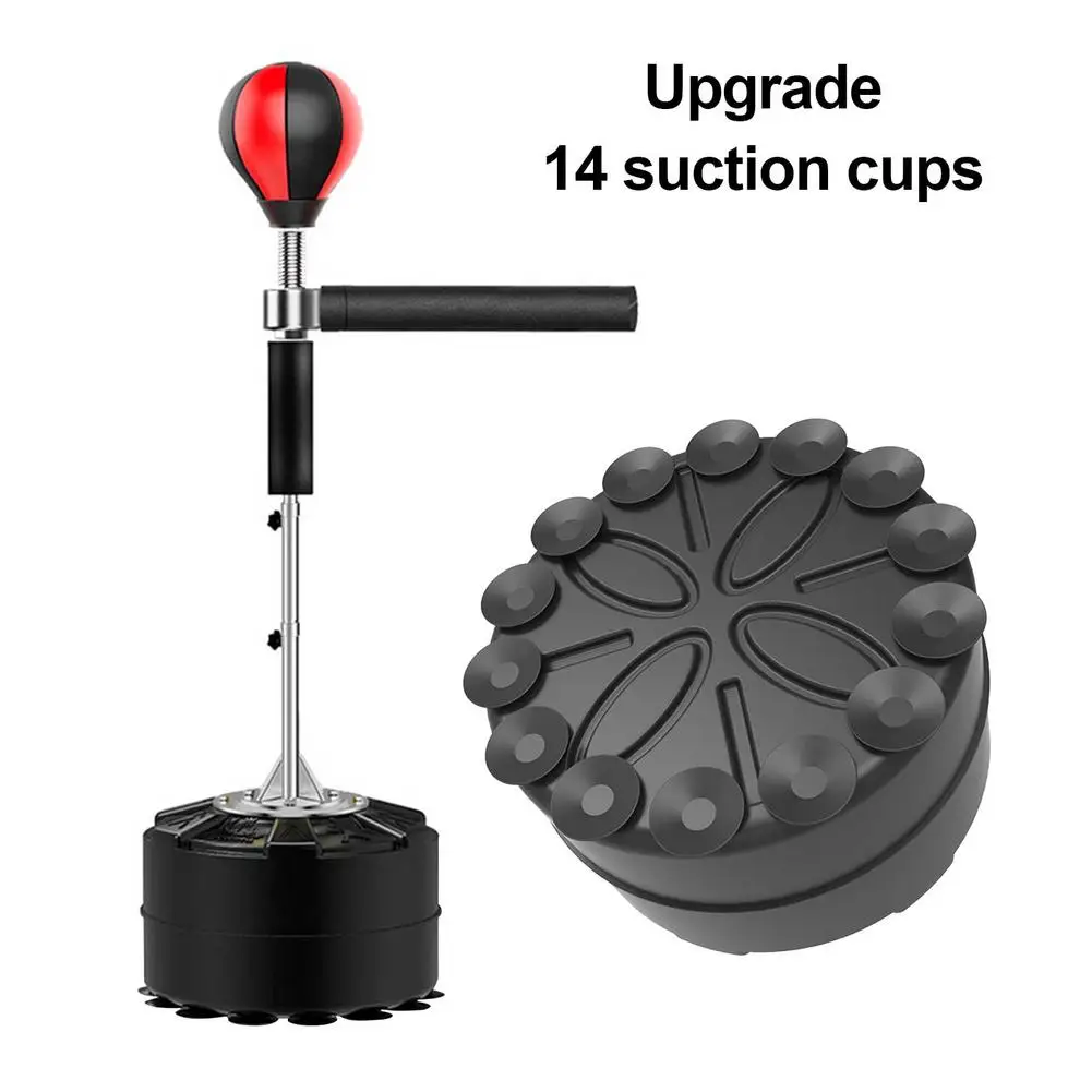YOT Boxing Punching Ball Set with Spinning Bar Adjustable Height Stand Easy Setup Strong Suction Cup Base Portable Training Target for Adults Kids