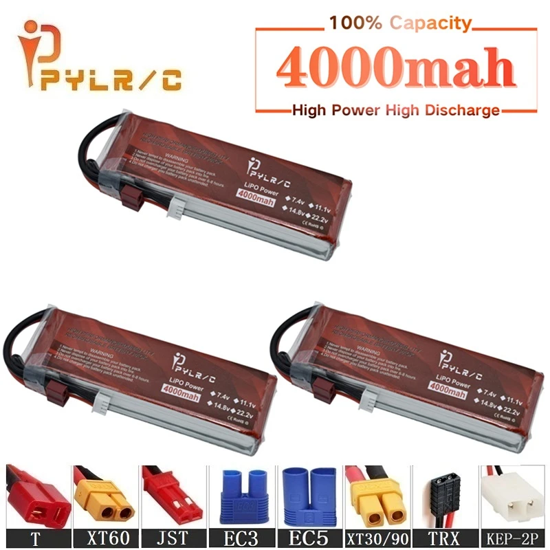 Высокая скорость 11 1 v 4000mAh литий полимерный Батарея для радиоуправляемого