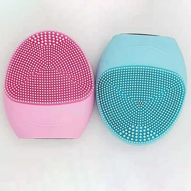 Электрическая Очищающая щетка Battrey для лица с силиконовой вибрацией, мини очиститель для глубокой очистки пор, Массажная щетка для кожи лица