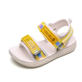 

New Summer Sports Sandals For Girls Casual Comfortable Soft Bottom Hook & Loop Children's Beach Shoes Girl Kids Sandals Toddler