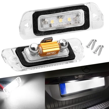 

2pcs For Mercedes-Benz GL Class X164 ML Calss W164 R Class W251 Accessories Led License Plate Light Canbus No Error 6000K White