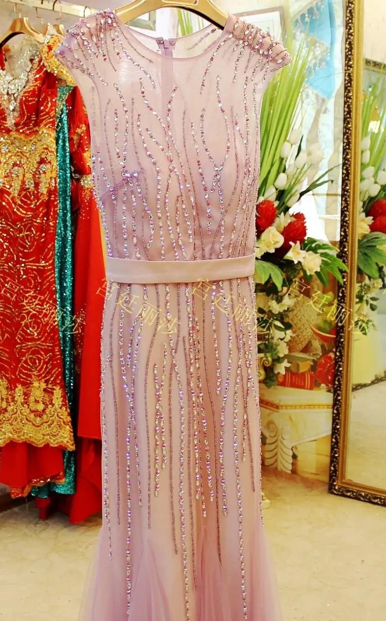 vestido de noiva longo Роскошный Кристалл Формальные невесты сексуальные вечерние длинные платья для выпускного бала Русалка Мать невесты платья