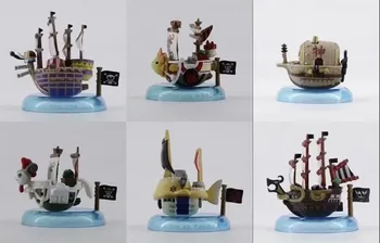 

ONE PIECE 6 Kinds Mini Beautiful Pirate Ship Sun Number White Beard Melly Decoration PVC Action Figure Collection Model Toys C8