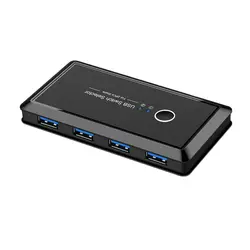 KVM переключатель коробки USB 3,0 коммутатор 2 Порты и разъёмы шт. обмен 4 usb-устройства для клавишных инструментов принтер монитор USB