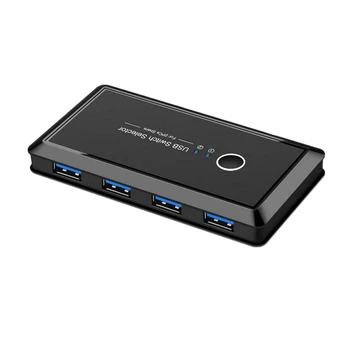 

KVM Switch Box USB 3.0 Switcher 2 Port PCs Sharing 4 USB Devices for Keyboard Printer Monitor USB Switch