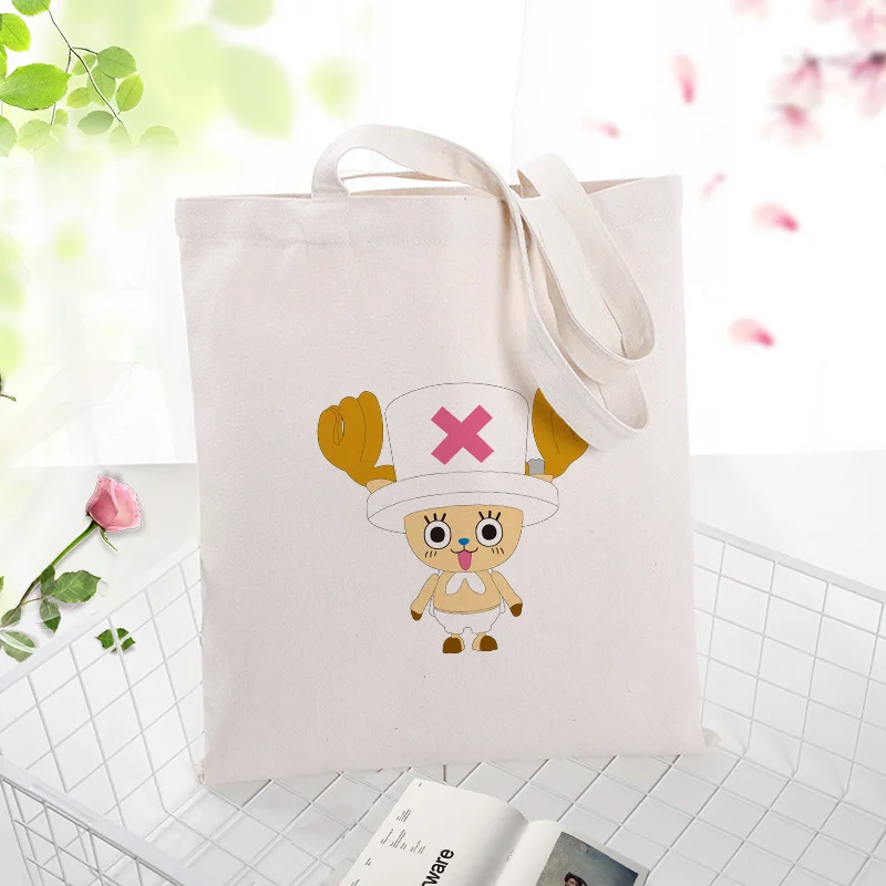 

one piece Canvas Tote Bag Shopping Bag Custom Print Logo Text DIY Handbag Daily Use Eco Ecologicas Reusable Recycle