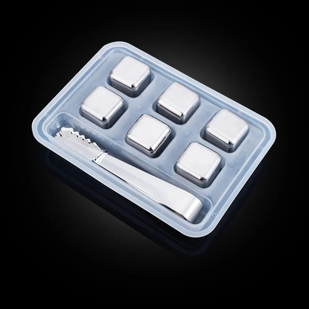 304 Stainless Steel Ice Cubes Reusable Chilling Stones For Whiskey Wine Keep Your Drink Cold Longer Sgs Test Pass | Дом и сад