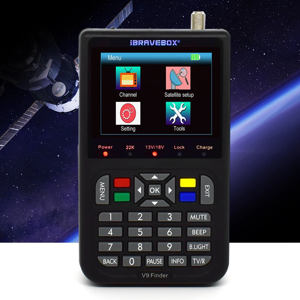 

PAL/NTSC Conversion Digital OSD Satellite Signal Finder Meter 3.5 inch Satellite Television Automatic 6000 Channels Programmable