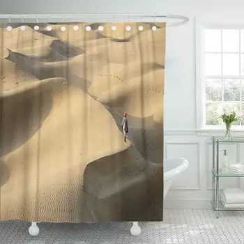 

Indian Bedouin is Going All Over The Peak Shower Curtain Waterproof Polyester Fabric 72 x 72 Inches Set with Hooks