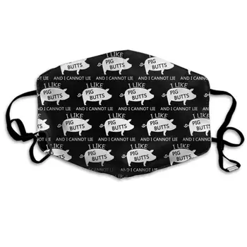 

Comfortable Two Layer Dust Mask, Soft I Like Pig Butts and I Cannot Lie Face Mask Cover Mouth for Adults and Teens