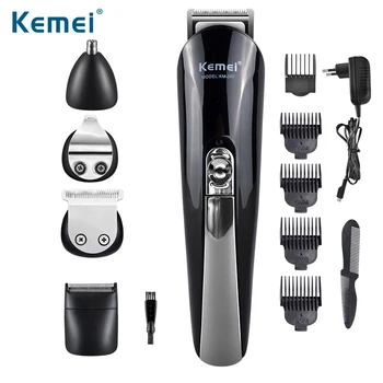 

Kemei 4 in 1 Multifunction Hair Trimmer Men Electric Hair Clipper Rechargeable Electric Shaver Adjustable Styling Tools 500
