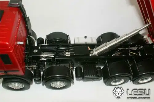 Для DE SHOPPER LESU 1/14 RC Металл DIY Bz 8*8 самосвал гидравлический окрашенный Красный цвет