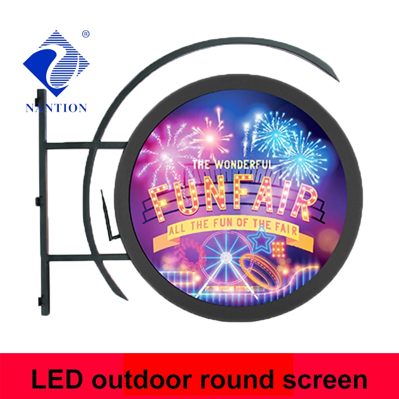 Outdoor Smd Double Sided Circle Shape Led Screen Logo Round Led Sign Advertising Display Display Screen - AliExpress