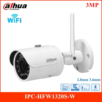 

Dahua 3MP IR Mini-Bullet Wi-Fi IP Camera Smart H.264 2.8mm 3.6mm Fixed Lens Waterproof Network Security Camera IPC-HFW1320S-W