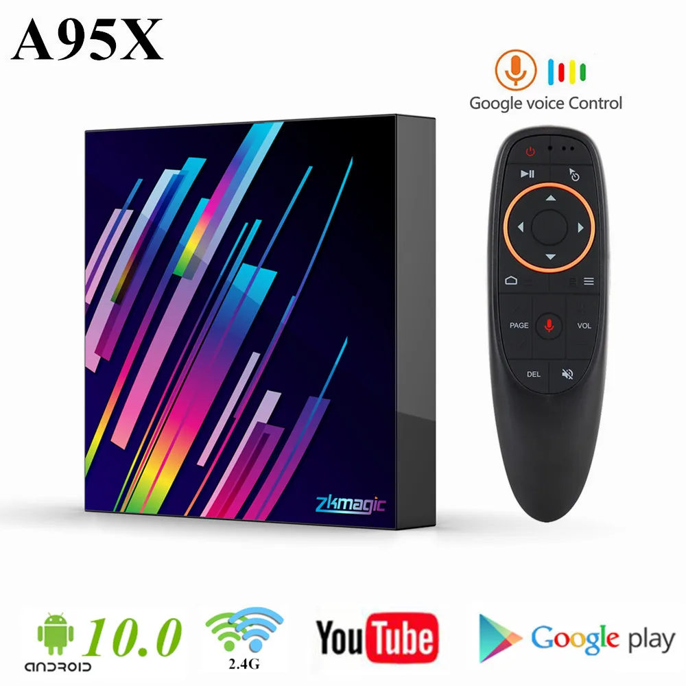 ТВ-приставка A95X Z3 PLUS на Android 10 0 4 + 32 ГБ ядра 1080P 6K Wi-Fi 2 ГГц | Электроника