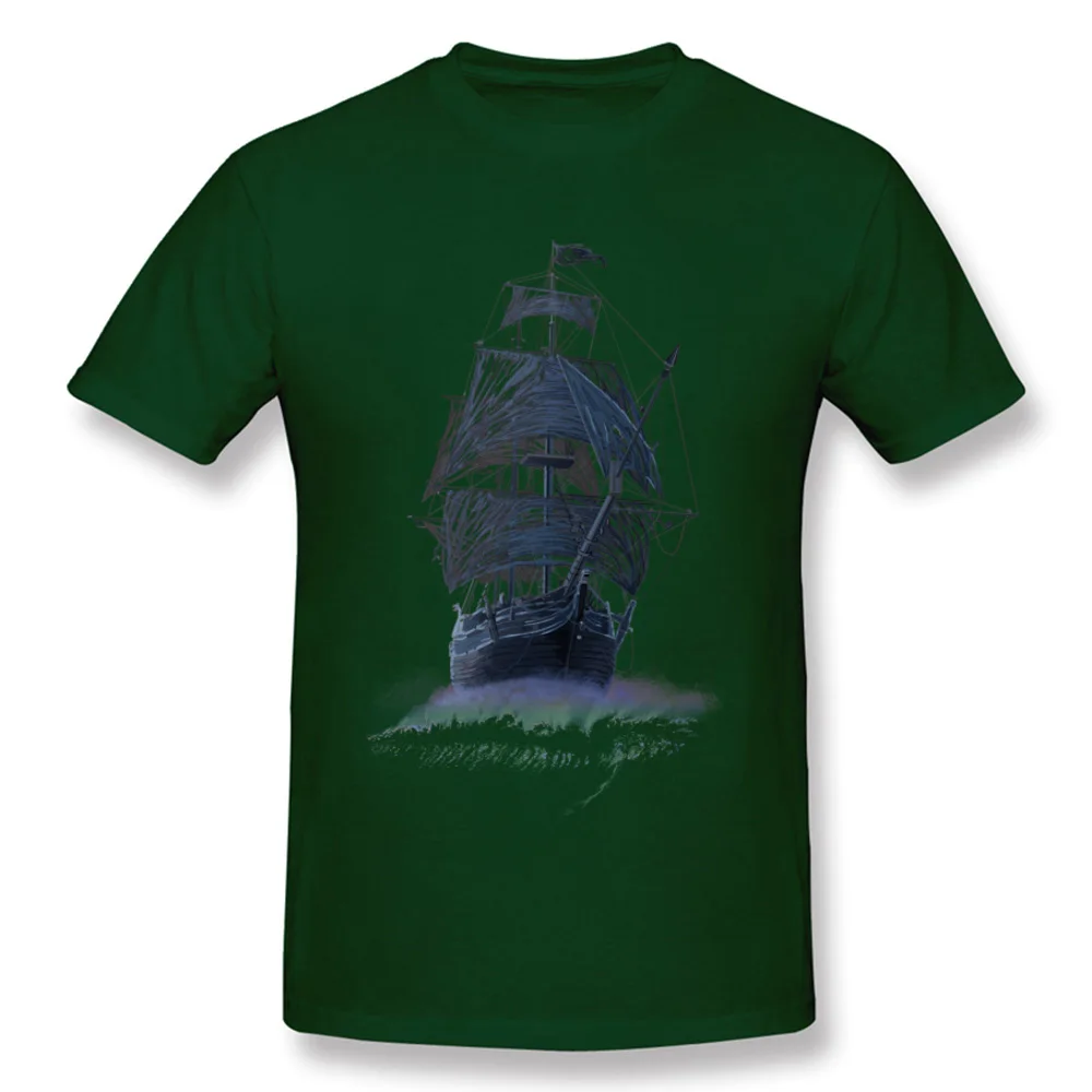 Company Mens Tops Tees Ghost_Pirate_Ship_6711 Normal T-shirts 100% Cotton Short Sleeve Geek T Shirts Crew Neck Ghost_Pirate_Ship_6711 dark