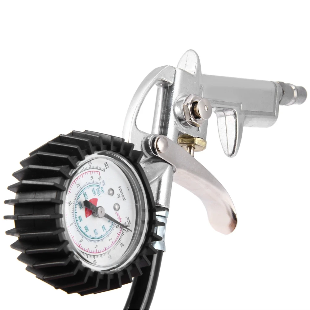 220PSI Автомобильный цифровой циферблат Пневматический воздушный насос для колес шланг пистолет Tong Запчасти