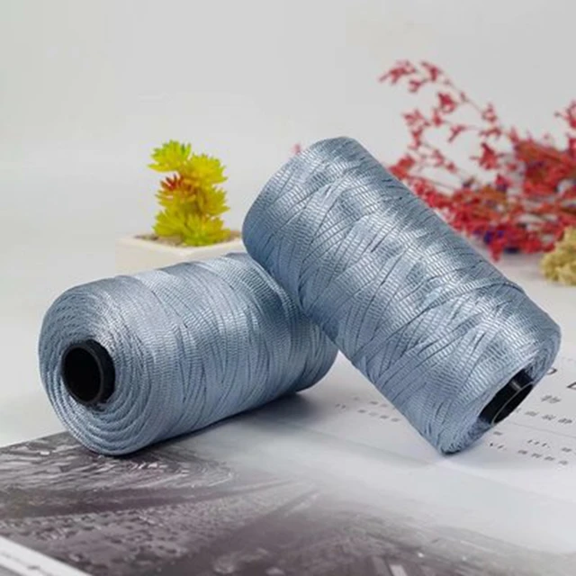 100g/reel  New Summer Crochet Yarn Satin Webbing Designed Blended Fancy Yarn for DIY Hat Handbag Thick Yarn 13
