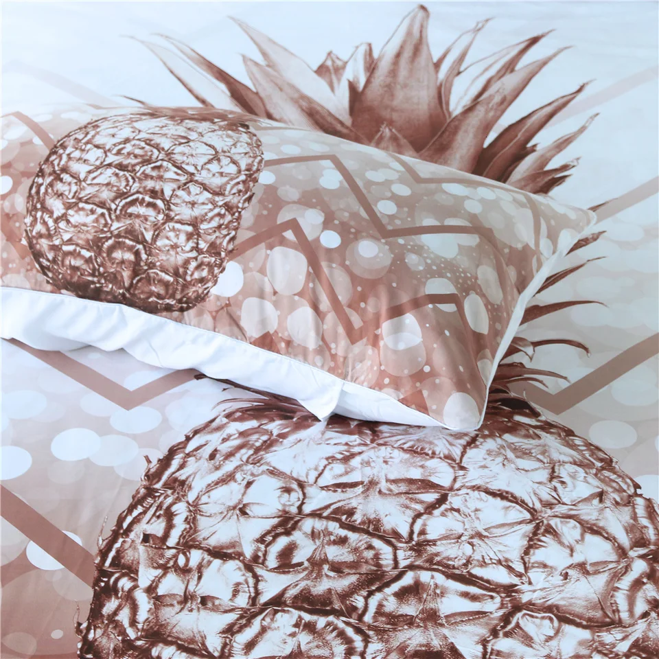 Blesslive Комплект постельного белья с ананасом, красочное летнее одеяло, покрывало с тропическими фруктами, 3D покрывало для кровати, роскошный комплект постельного белья с блестками, Прямая поставка