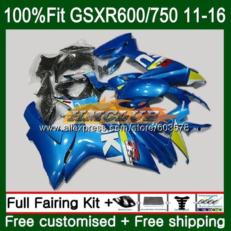 

Injection For SUZUKI GSXR 750 600 GSXR600 11 12 13 14 15 16 8CL.86 K11 GSXR750 2011 2012 2013 2014 2015 2016 Gloss Blue Fairing