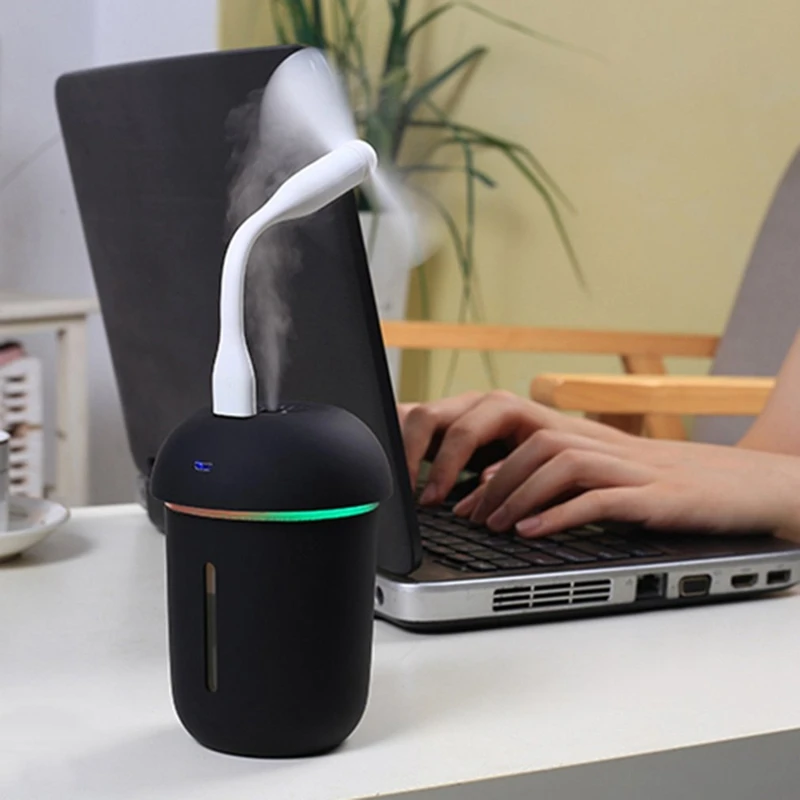 Многофункциональный 3 в 1 usb зарядка автомобильный очиститель воздуха счетчик воды вентилятор 7 цветов светодиодный ночник увлажнитель в форме гриба розовый