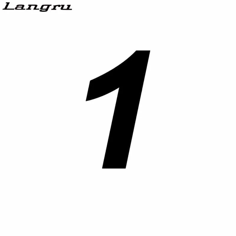 

Langru 8.2CM*15CM Interesting Race Number 1 Decoration Vinyl Car Sticker Decal Accessories Jdm