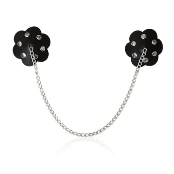 

Sexy Chain Nipple Cover Women Reusable Breast Wear PU Nipple Pasties Stickers Bra Pads 2020