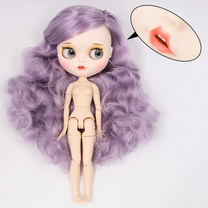 Ледяная фабрика blyth кукла игрушка bjd шарнир тело белая кожа пользовательская кукла матовое лицо 30 см голая кукла - Цвет: y