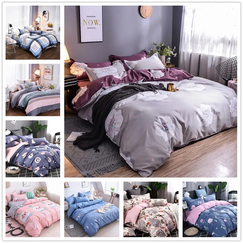 

Super Soft Modern Bedding set for kids girls Bed SetSingle Double King Size Elegant Classical of Duvet Cover Set 2019 Hot Sale