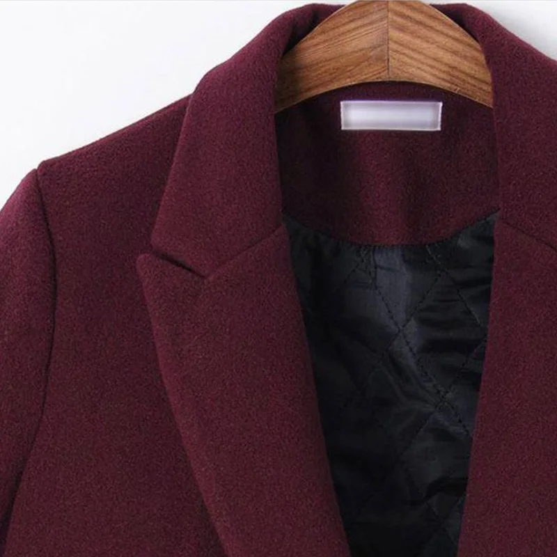Новинка, Осень-зима, Женское шерстяное длинное пальто, большие размеры, Женское пальто, женская верхняя одежда, куртки, блейзеры, женское элегантное длинное пальто