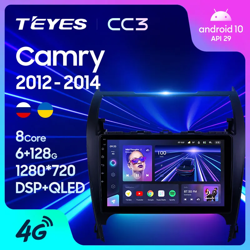 TEYES CC3 Штатная магнитола For Тойота Камри 7 XV50 XV55 Toyota Camry XV 50 55 2012 - 2014 US EDITION до 8-ЯДЕР 6 +