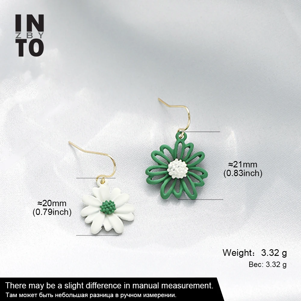 Женские Асимметричные висячие серьги Into Crystal Flower Daisy модные ювелирные украшения
