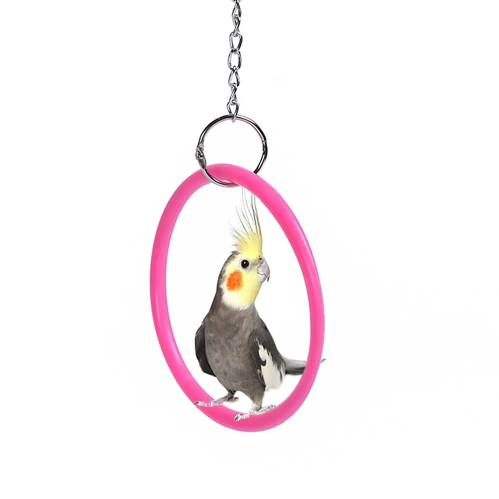 NewBird пластиковый окунь клетка Висячие жевательные игрушки попугай прочные качели скалолазание стоячий бар случайный цвет