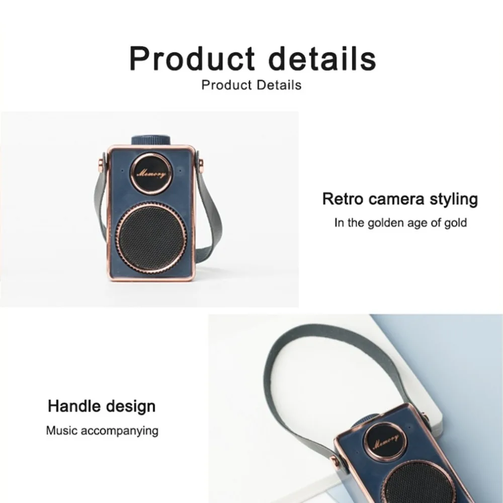 Cm-3 Retro Super Bass Mini Portable Speaker Usb Handfree Small Music Speaker Mp3 Player With Microphone